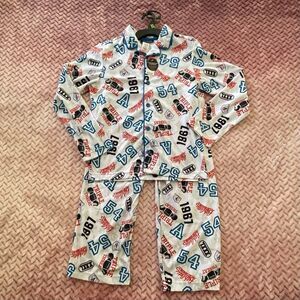 NWT Joe Boxer Boys Sports Flannel Pajama Set Kids Boys Size 10 / 12
